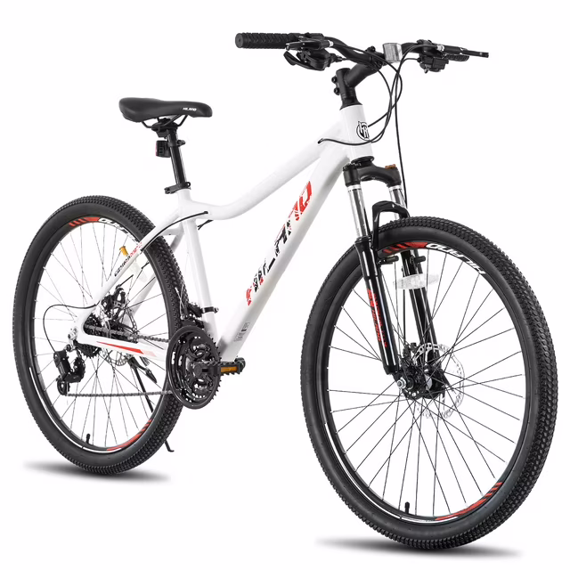 Hiland Damen-Mountainbike, Shimano 21-Gang, 26-Zoll-Räder, Weiß